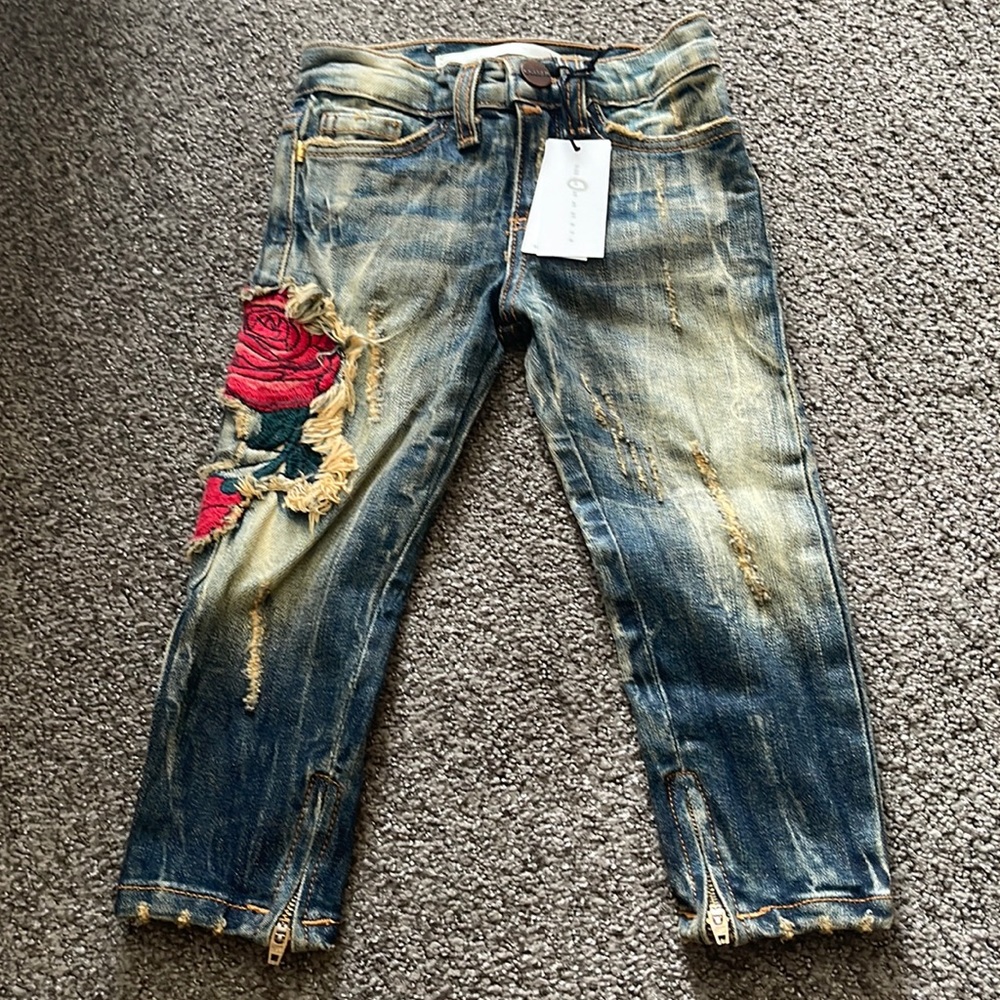 Golden denim jeans